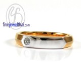 แหวนพิงค์โกลด์ แหวนเพชร แหวนแต่งงาน แหวนหมั้น - R1250DPG-1